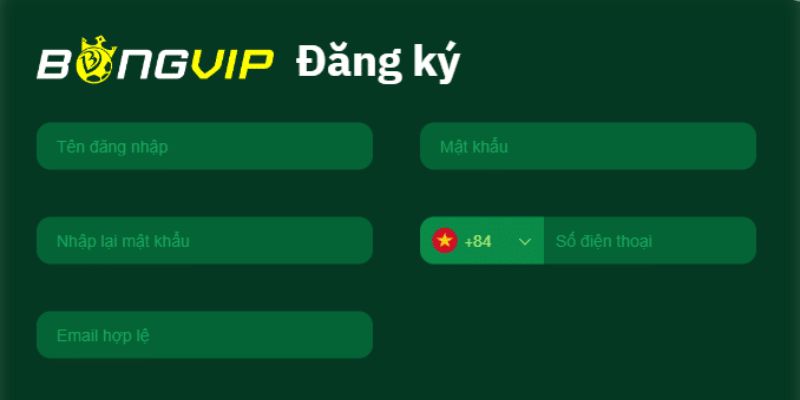 Hướng dẫn đăng ký Bongvip nhanh chóng